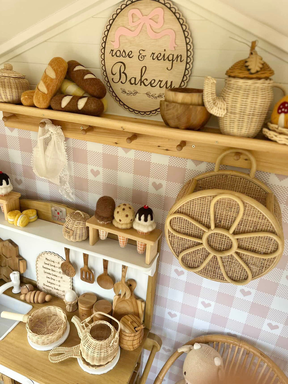 Personalised Vintage Bakery Sign – Bow Detail