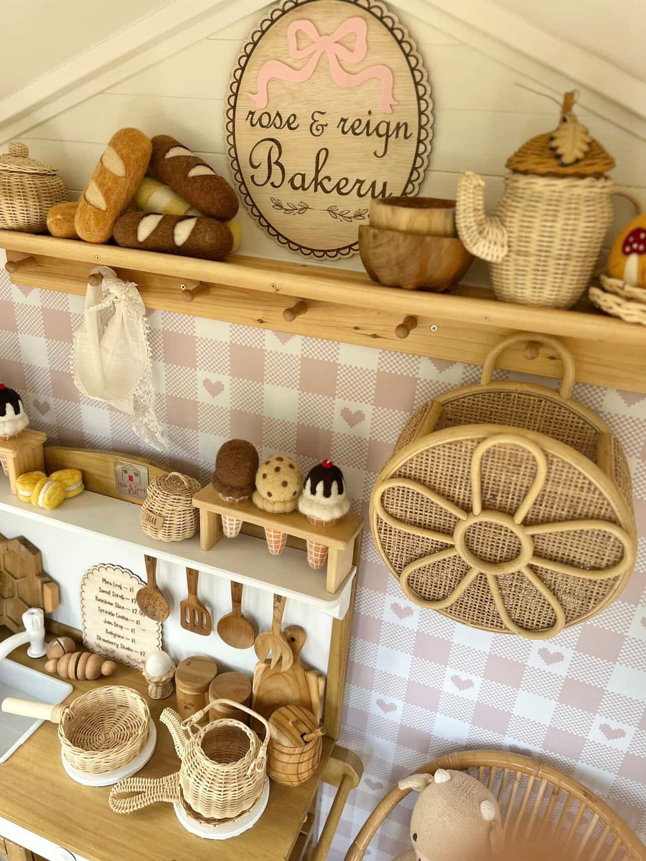 Personalised Vintage Bakery Sign – Bow Detail