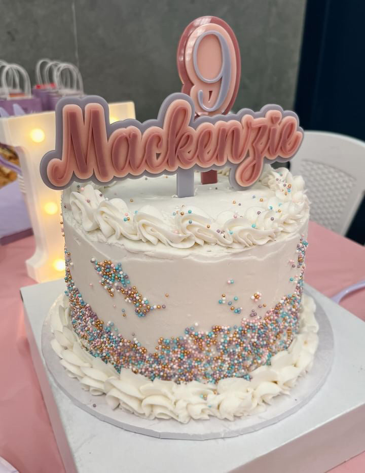 Personalised Name Cake Topper β Custom Birthday Cake Decoration