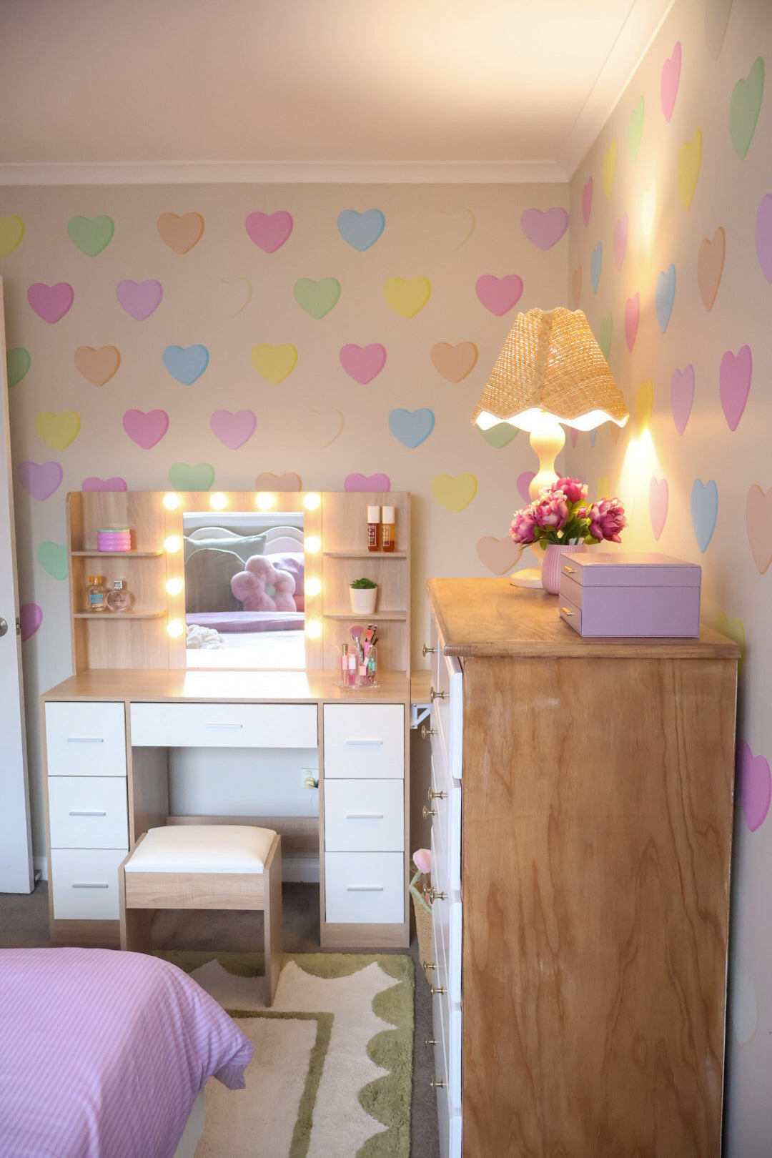 Pastel Heart Wall Decals – Pack of 32