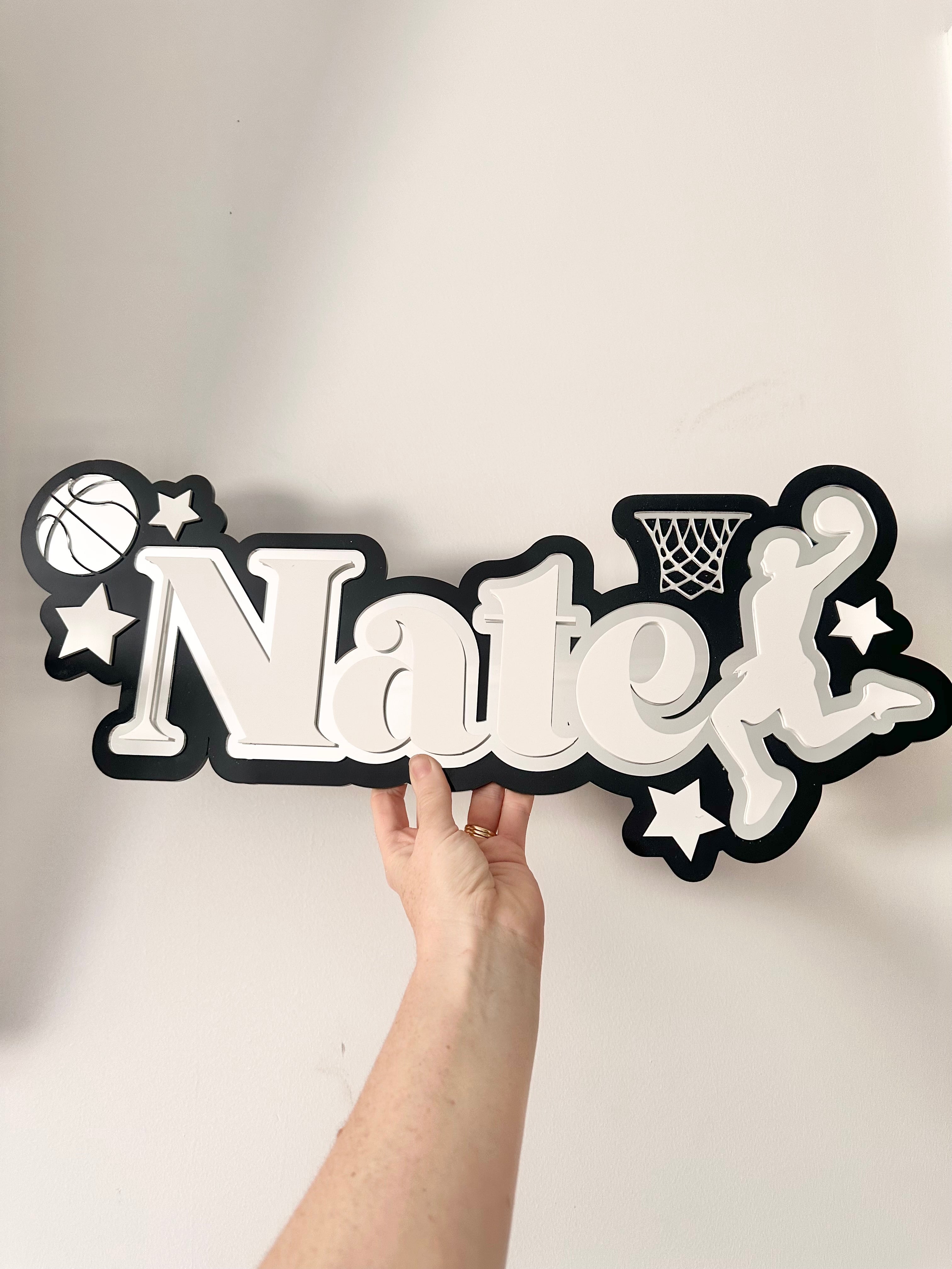 basketball name sign