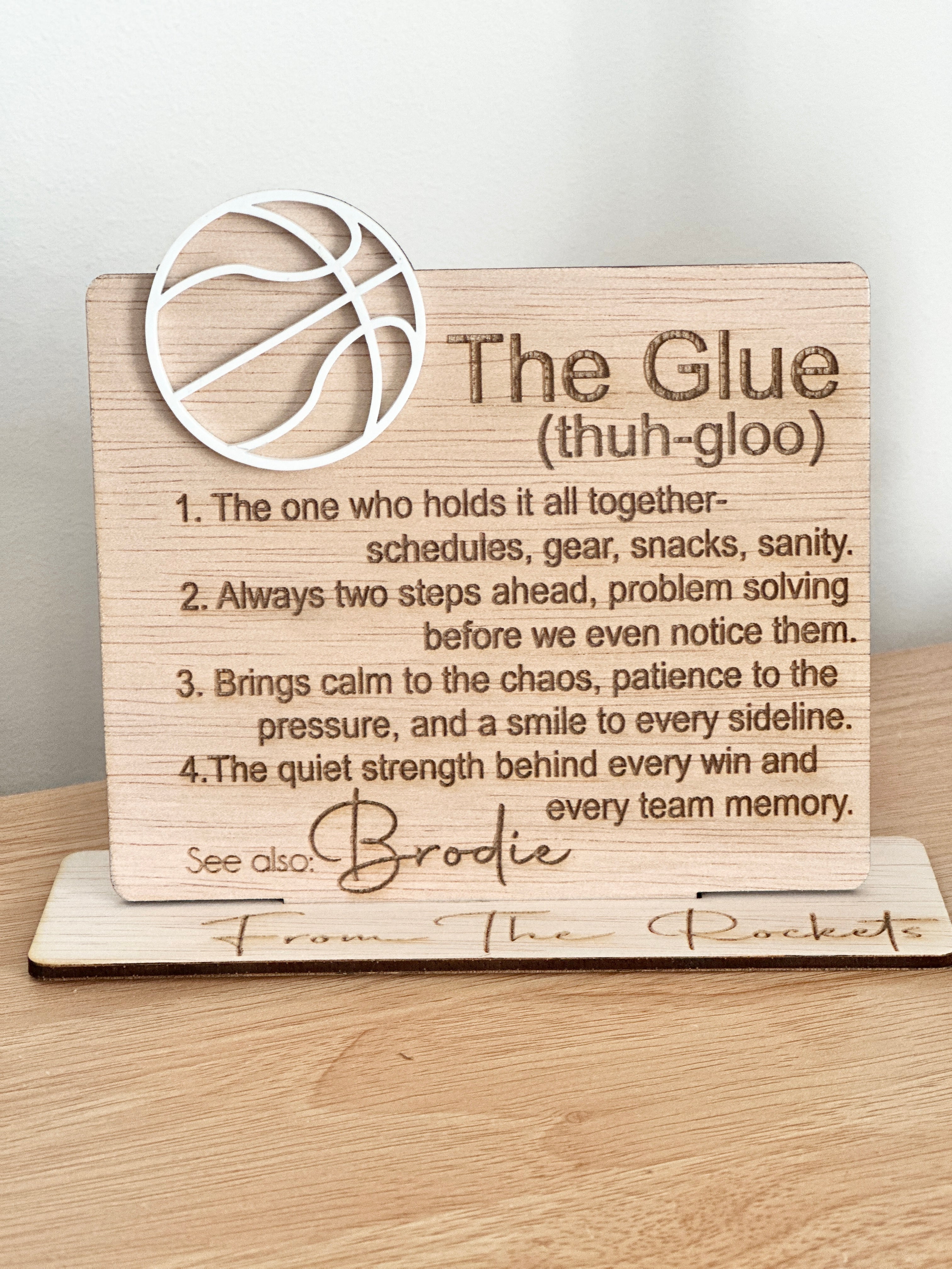 Personalised Keepsake Plaque – Thoughtful Gift for Coaches, Teachers & Team Heroes