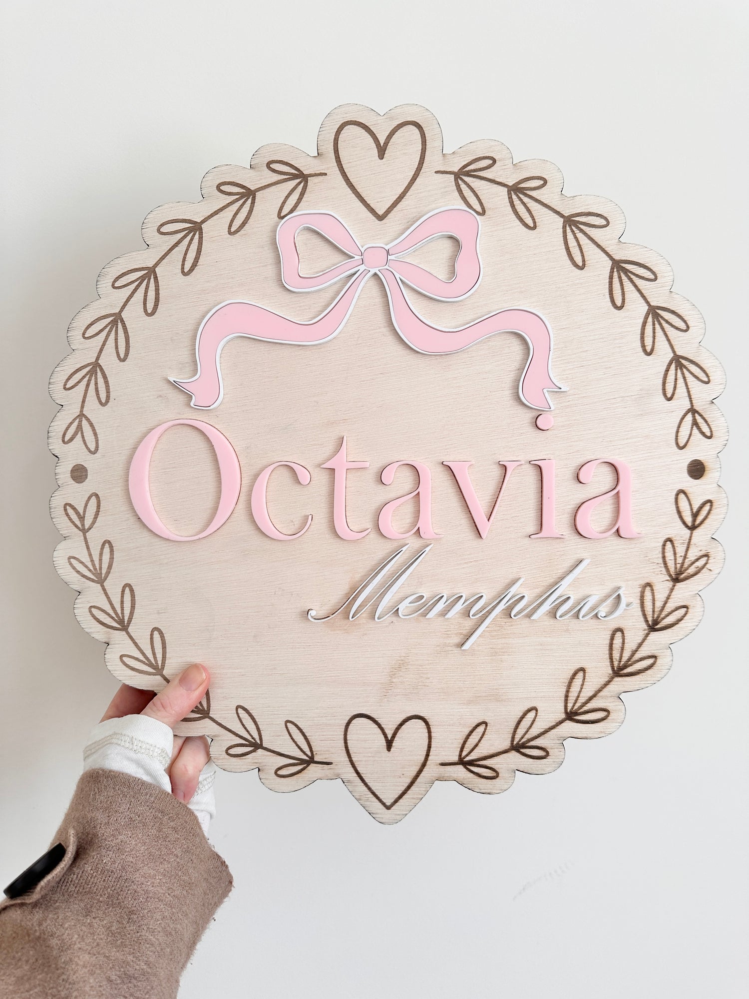 Personalised Bow Sign