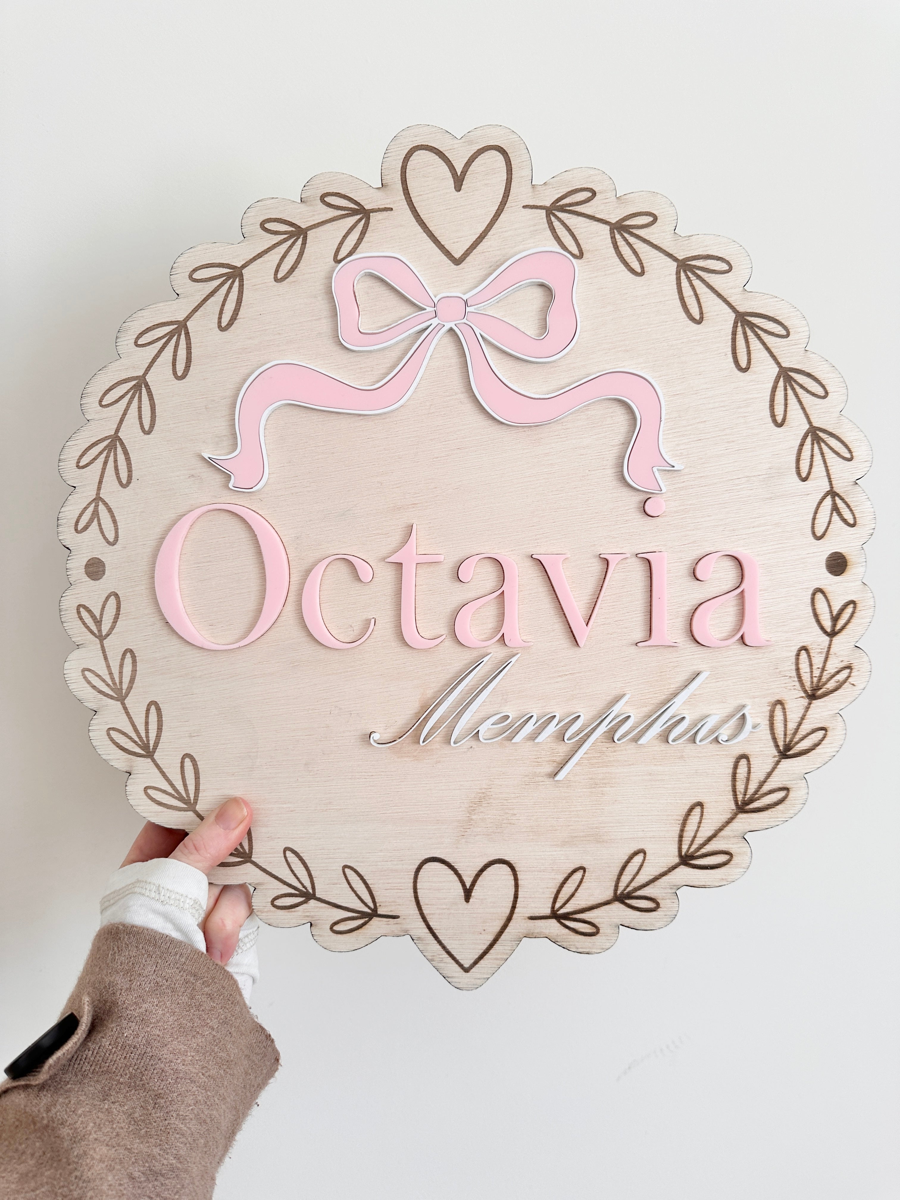 Personalised Bow Sign