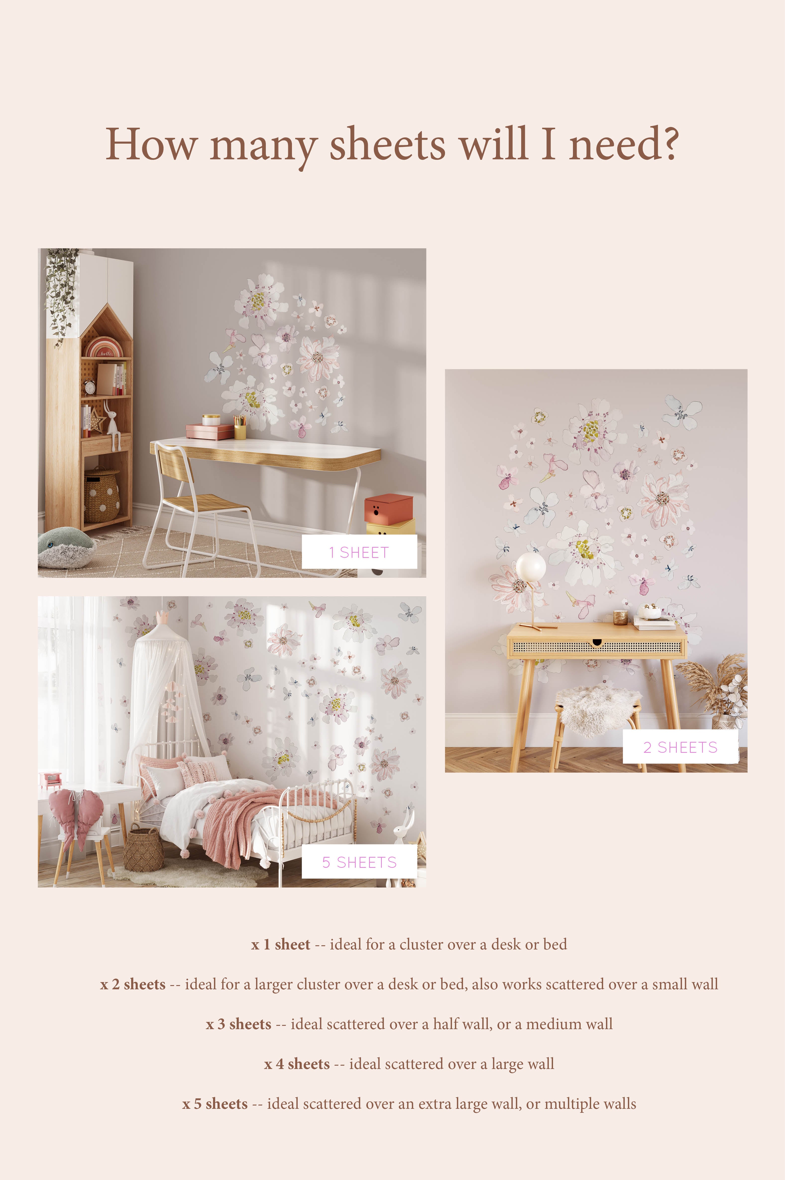 Ari Flower Wall Decals by Talia Designs