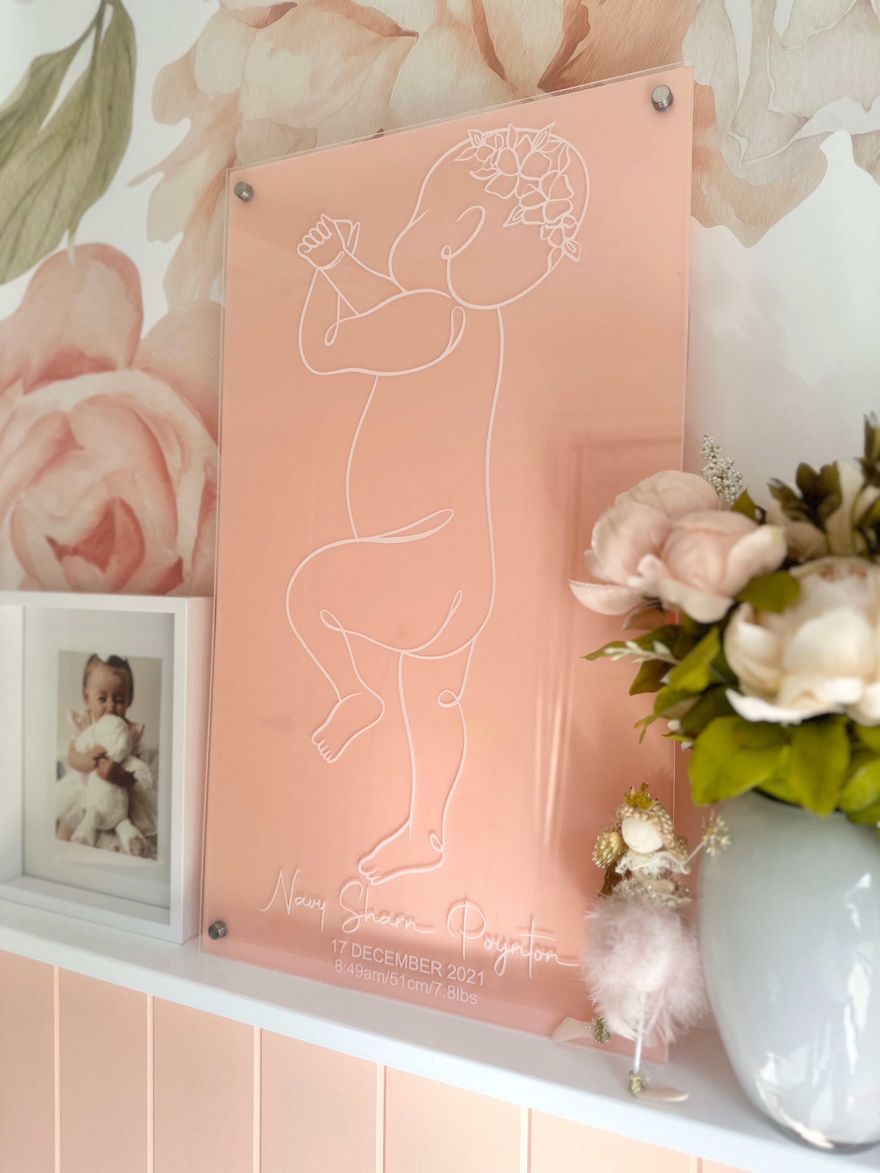 1:1 Birth Scale Plaque Backing Peice