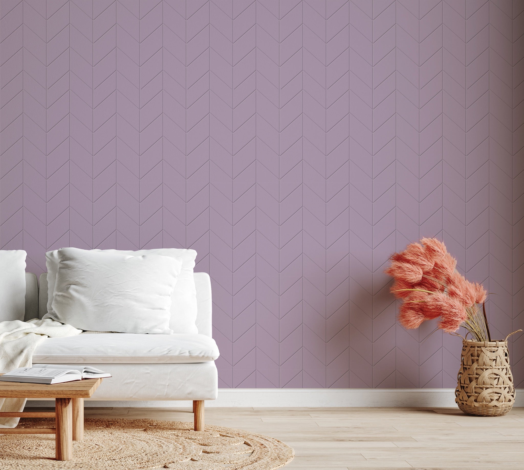 Modern Herringbone Peel & Stick Kids Wallpaper