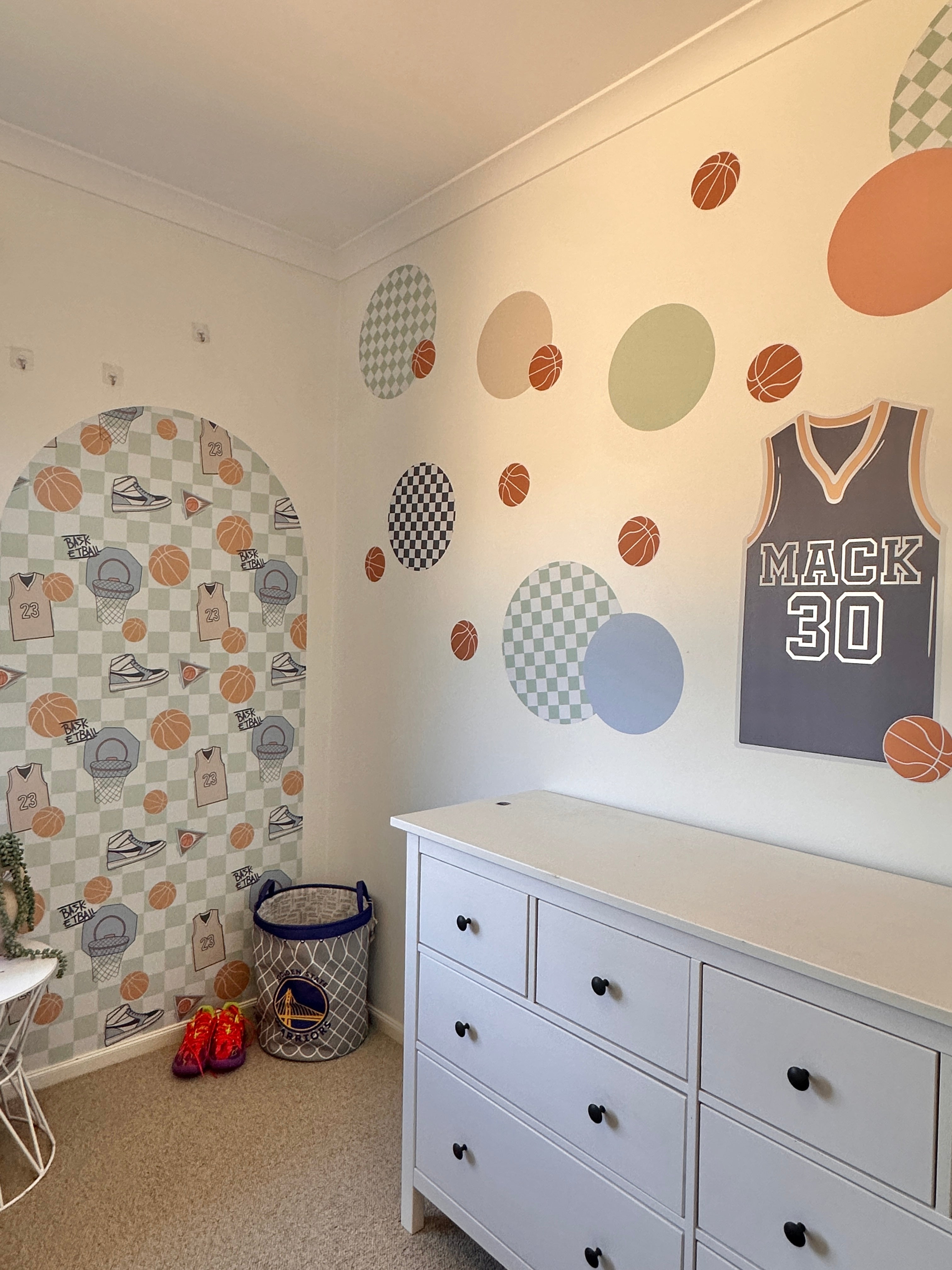 Personalised Basketball Jersey Wall Decal