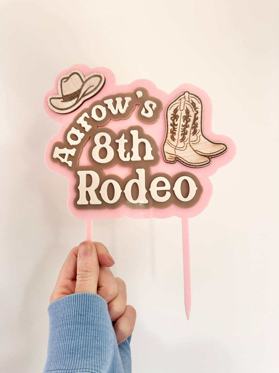 Personalised Rodeo Cake Topper – Western Party Decoration for Kids