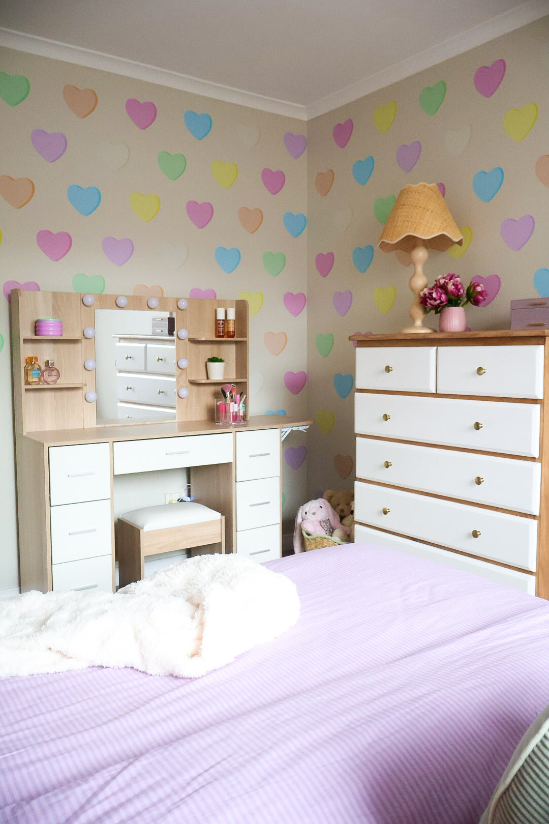 Pastel Heart Wall Decals – Pack of 32