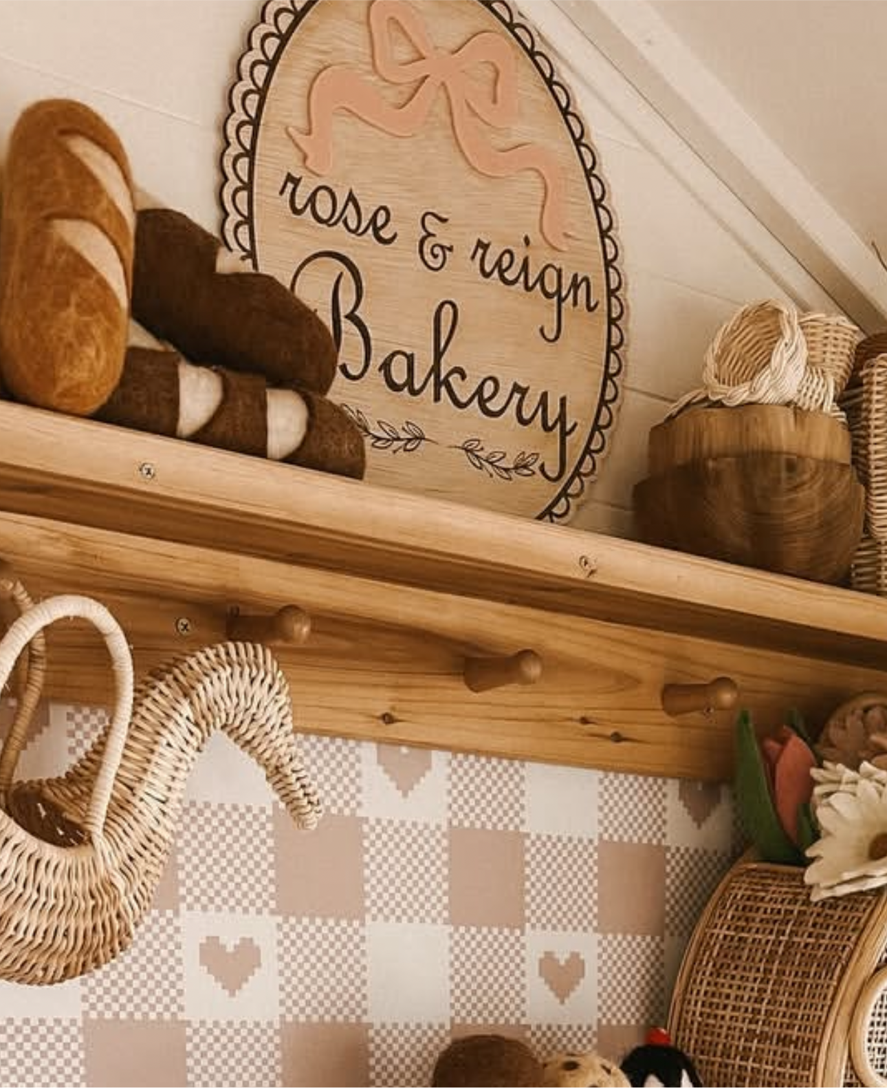Personalised Vintage Bakery Sign – Bow Detail