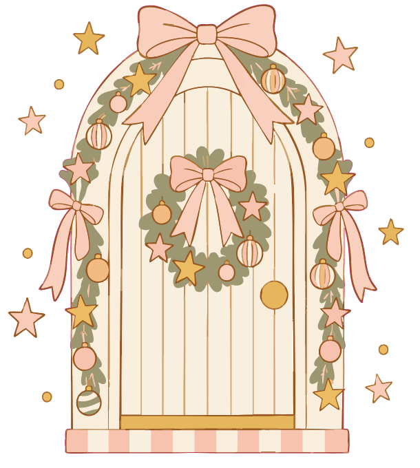 The Christmas Bow Door Wall Decal | Peel & Stick Kids Room Decals