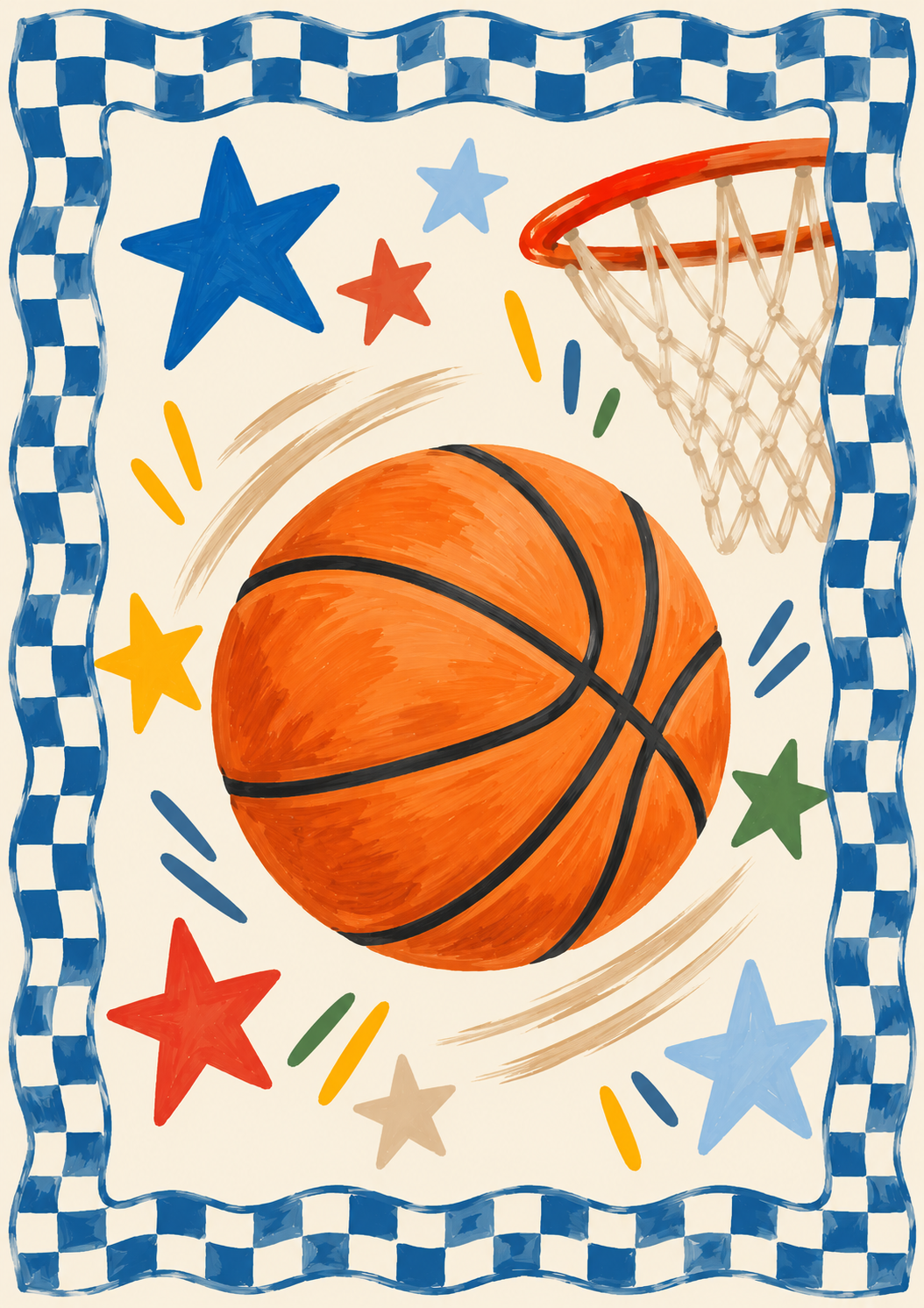 All Star | Basketball Peel & Stick Art Print