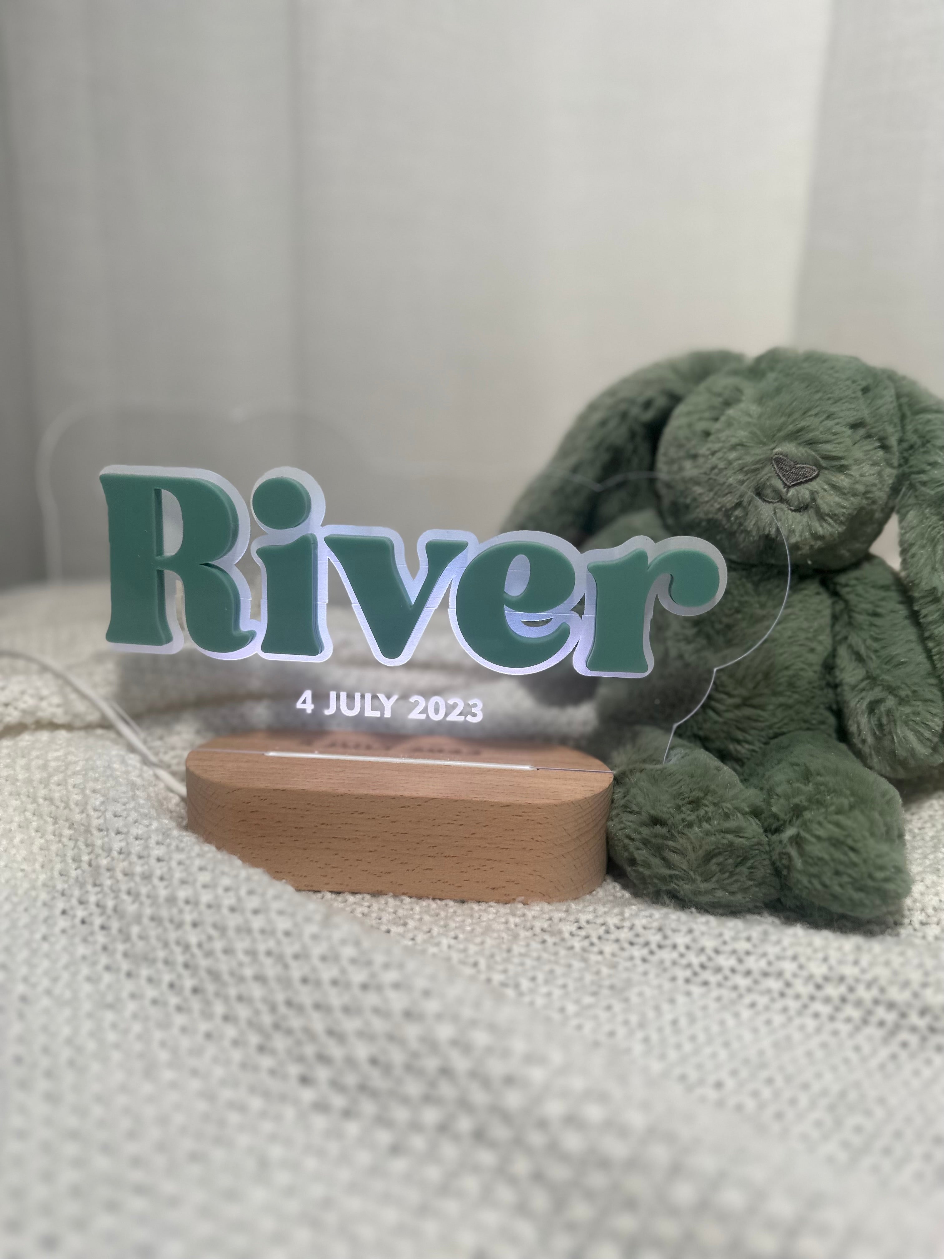 Personalised Name Colour Pop Night Light