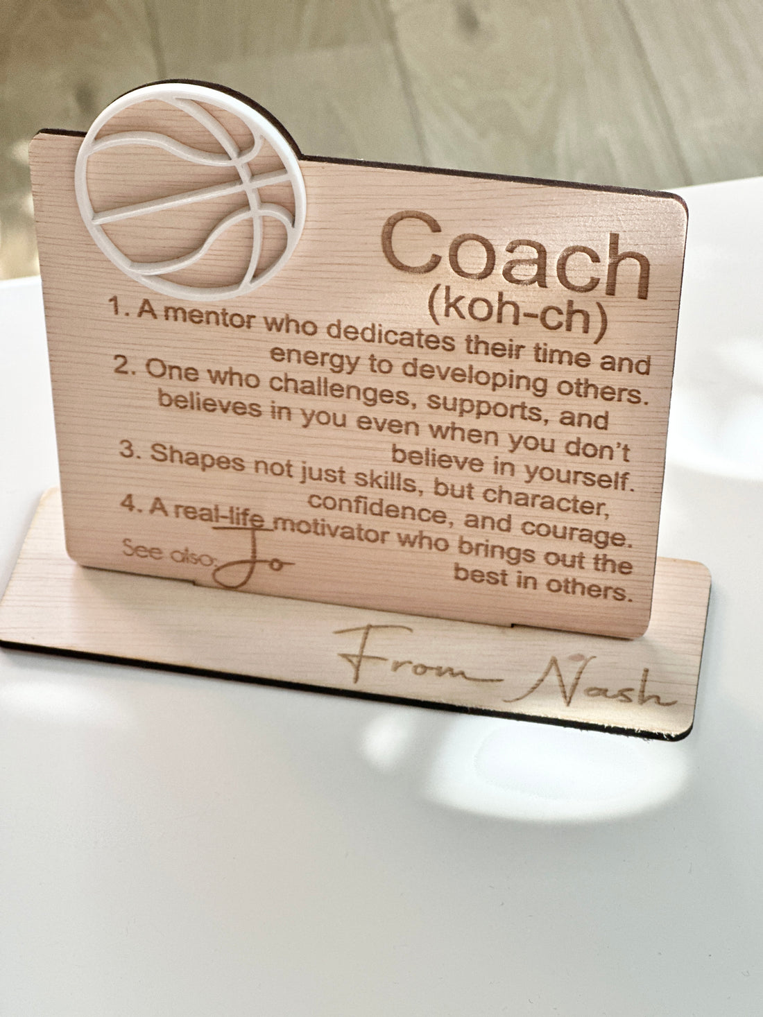 Personalised Keepsake Plaque – Thoughtful Gift for Coaches, Teachers & Team Heroes