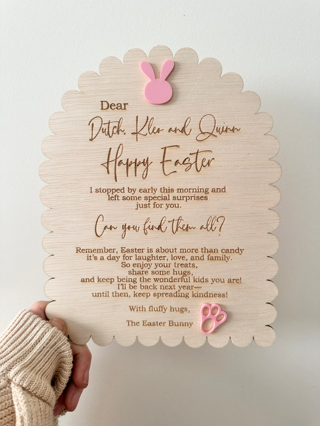 Letter From the Easter Bunny plaque- A Magical Easter Surprise