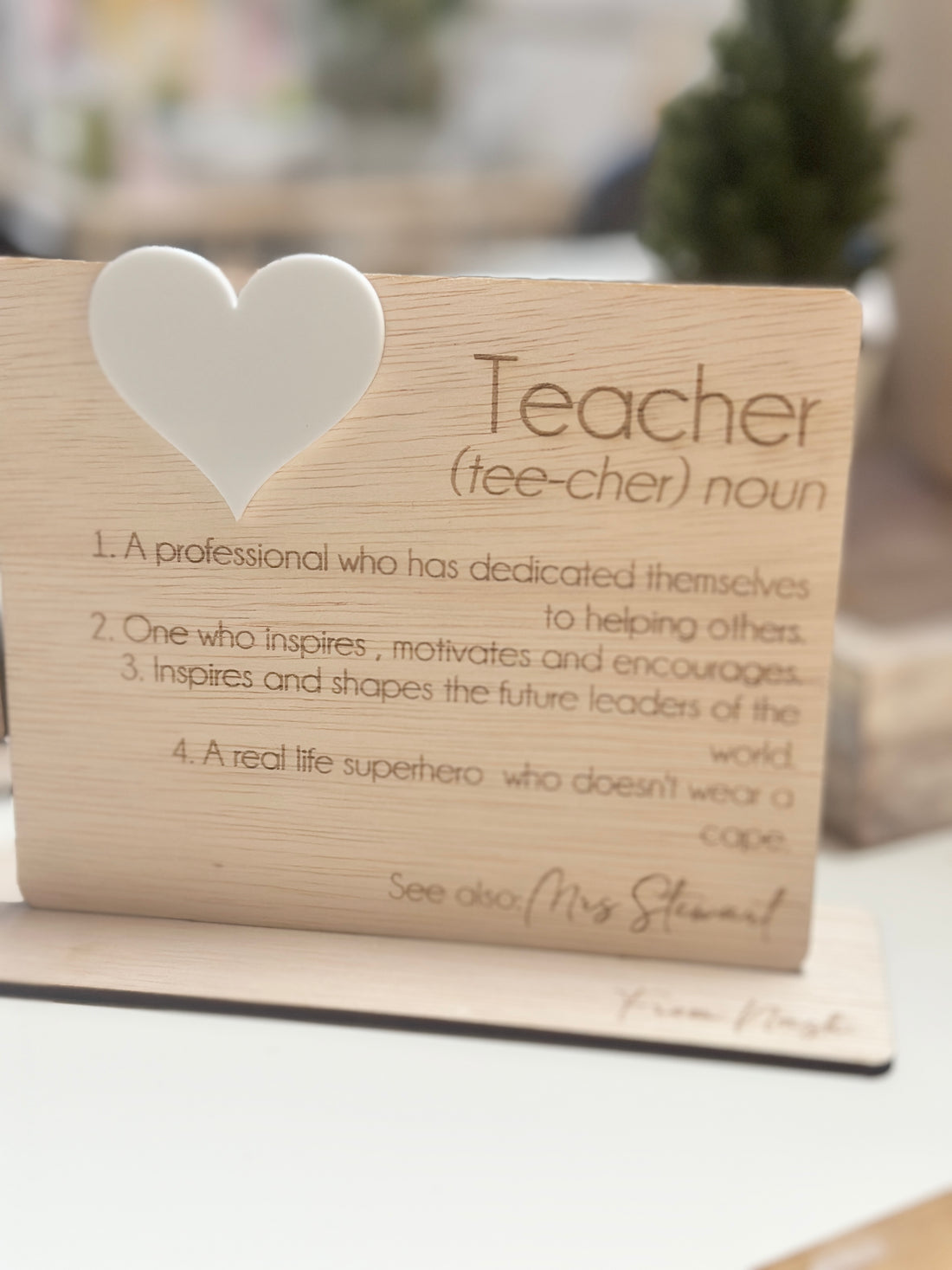 Personalised Keepsake Plaque – Thoughtful Gift for Coaches, Teachers & Team Heroes