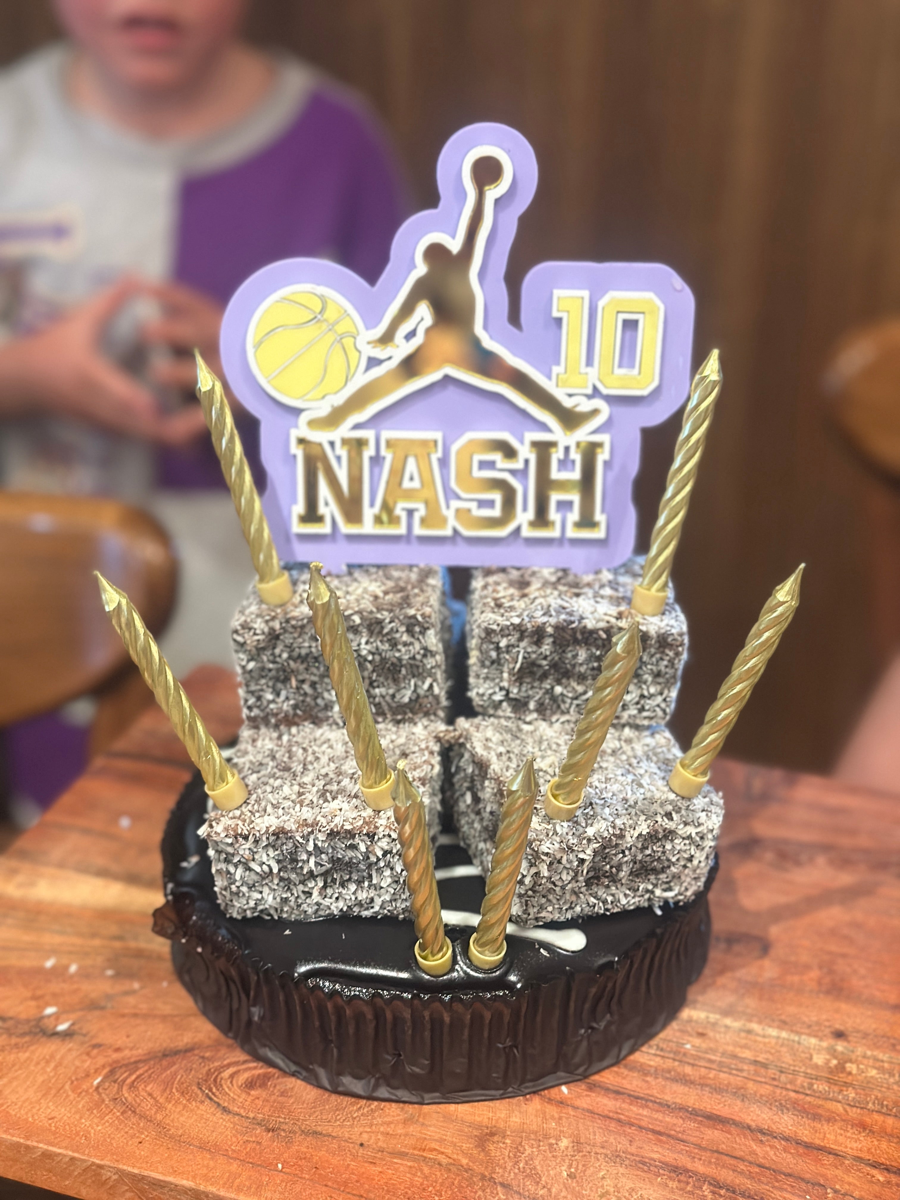 Personalised Basketball Cake Topper β Custom Sports-Themed Cake Decoration