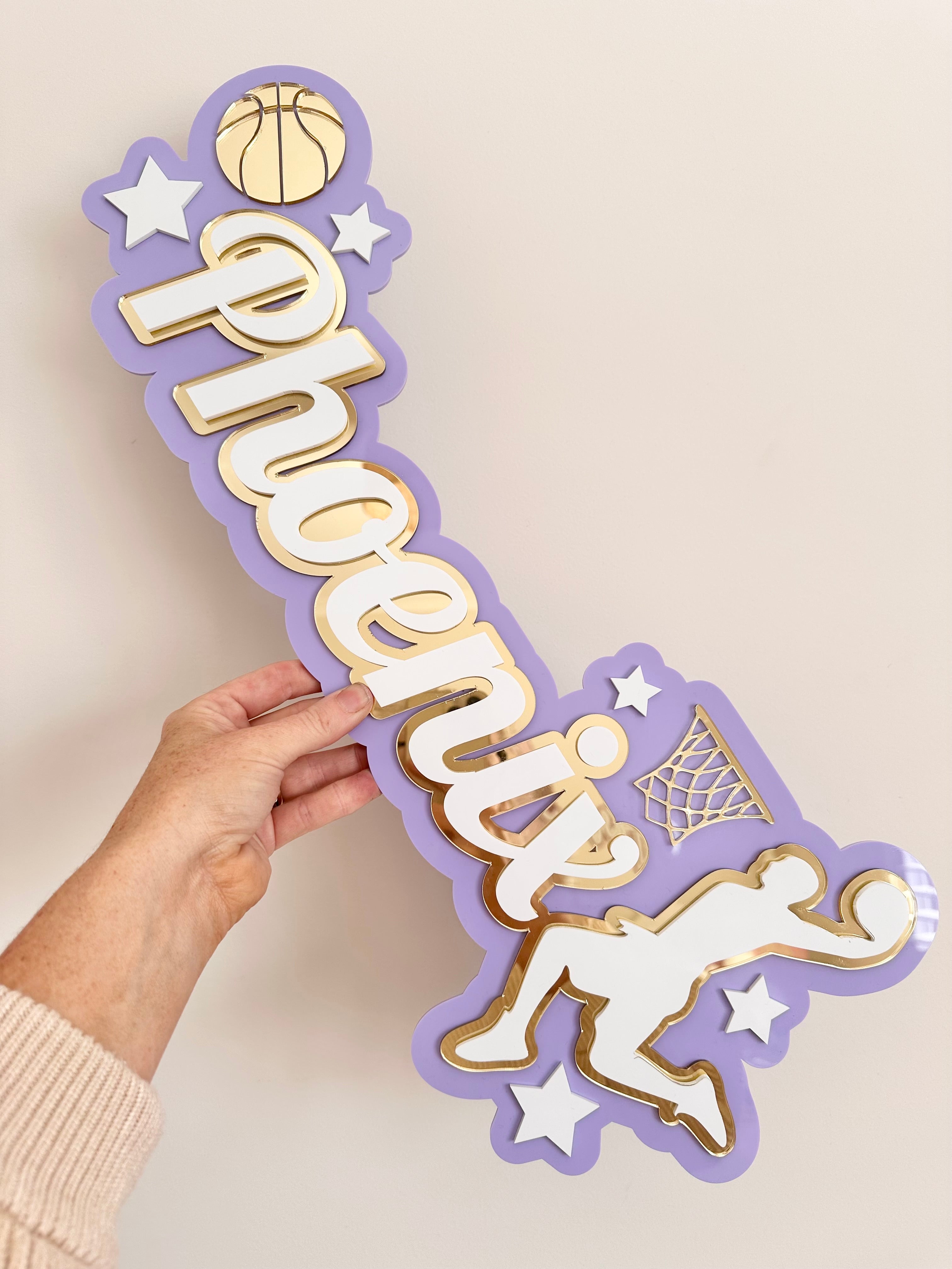 basketball name sign