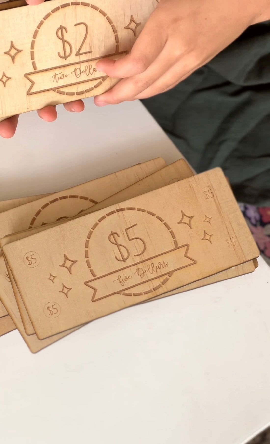 Play Money | Wooden Play Money Set