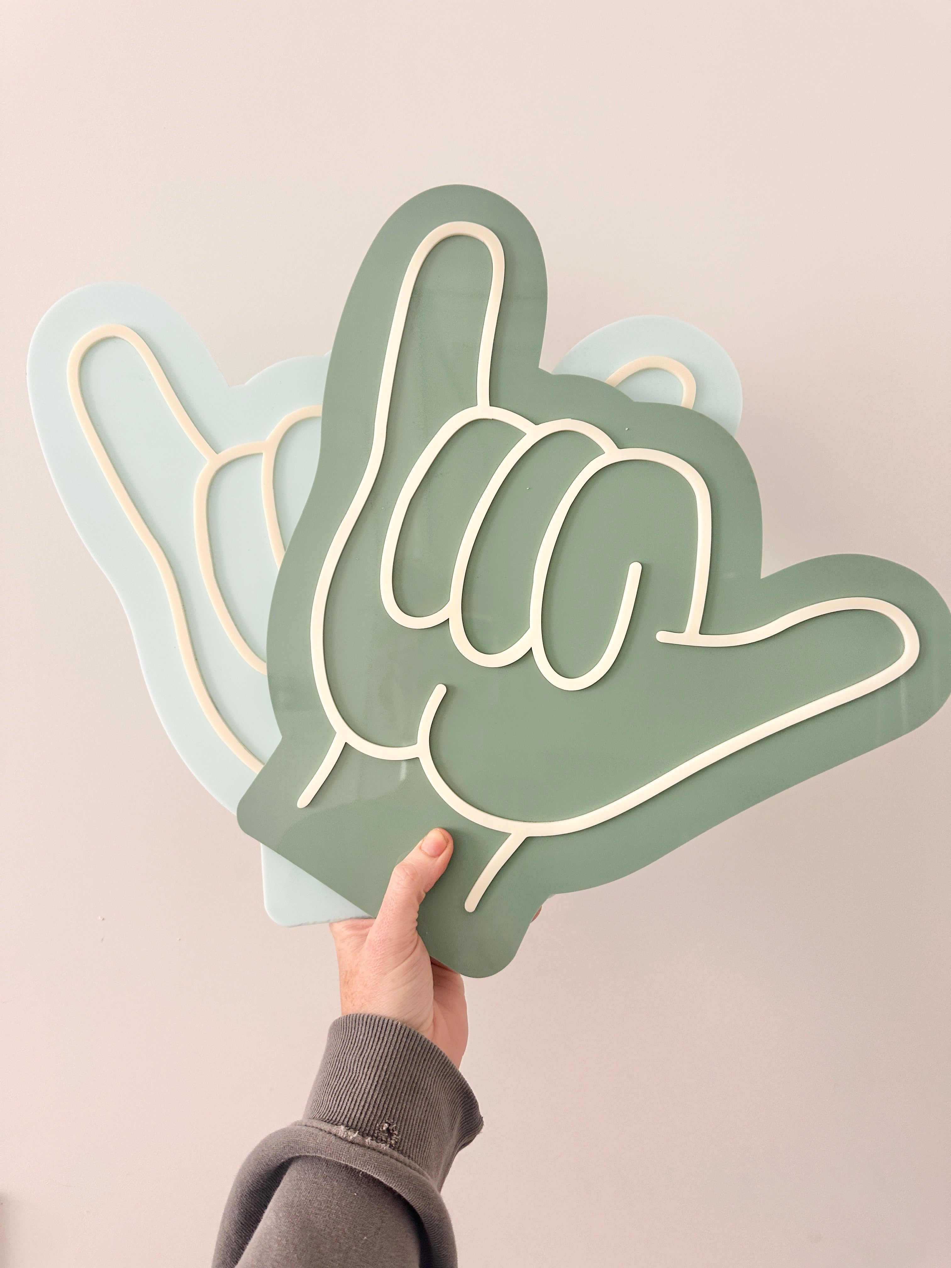 Acrylic Shaka and Peace Signs