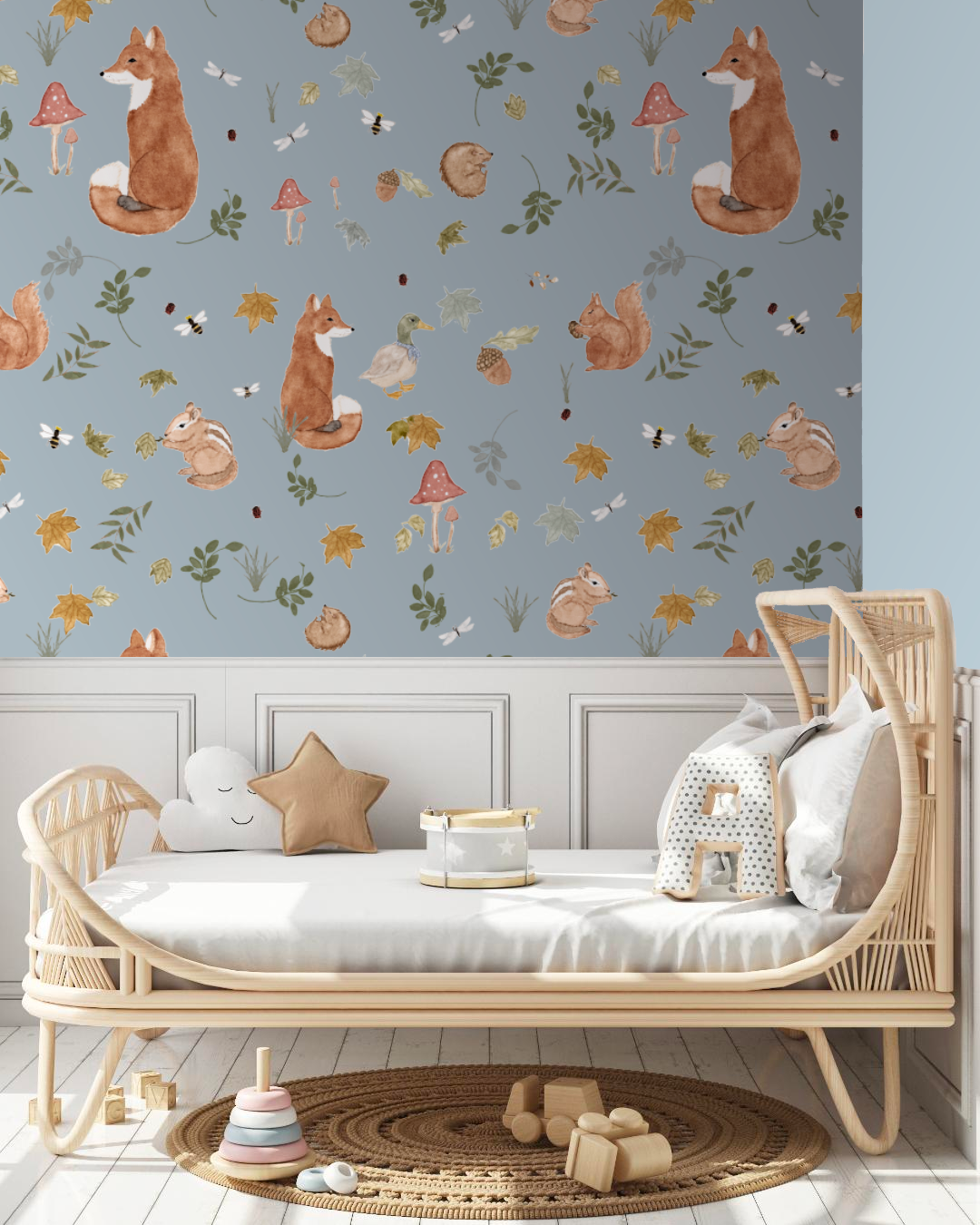 Mr Fox and Co Peel & Stick Kids Wallpaper