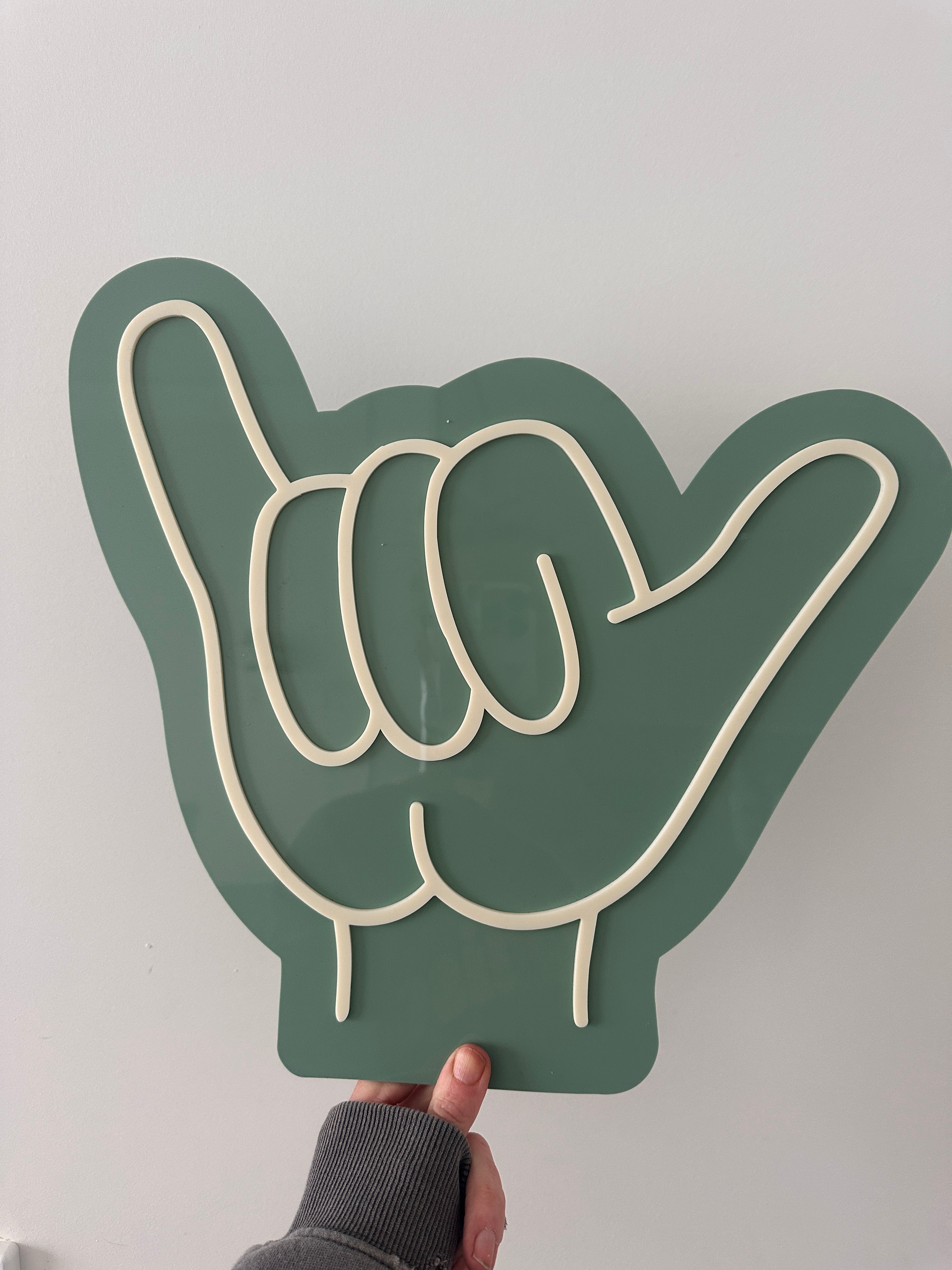 Acrylic Shaka and Peace Signs