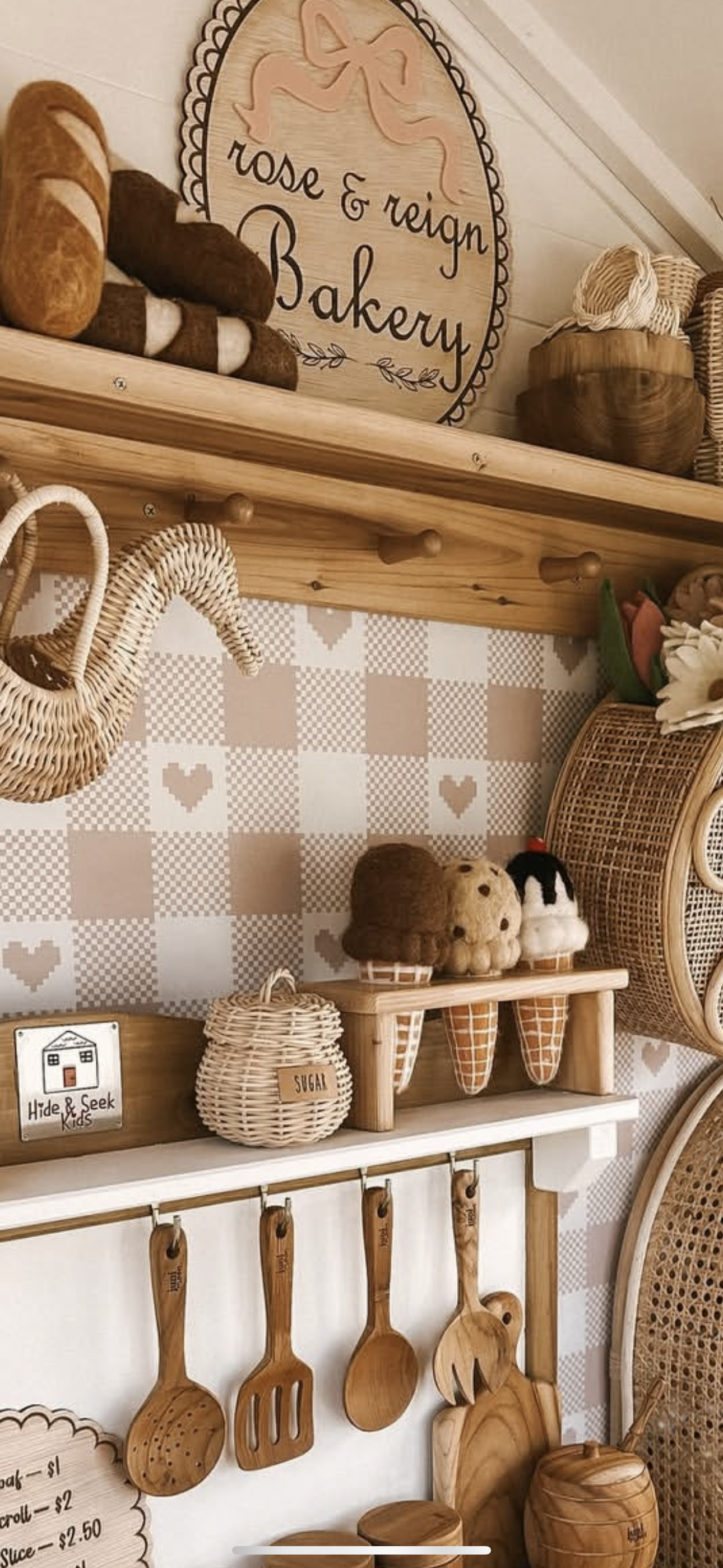 Personalised Vintage Bakery Sign – Bow Detail