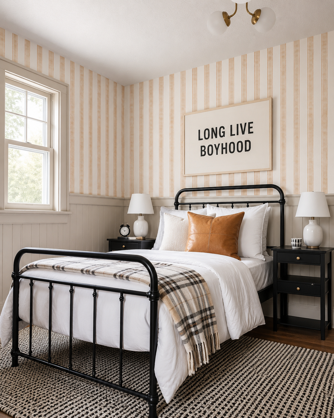 Heritage Stripe Peel & Stick Kids Wallpaper