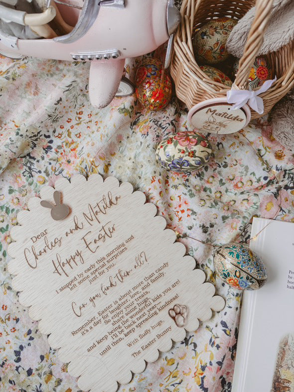 Letter From the Easter Bunny plaque- A Magical Easter Surprise