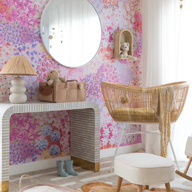Floral Fantasy Peel & Stick Kids Wallpaper