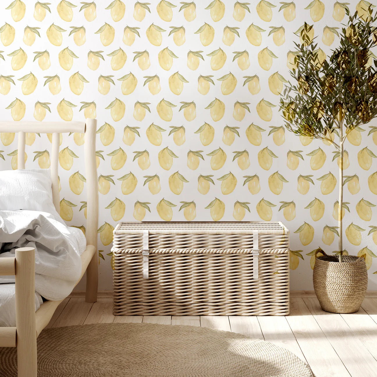 Lemon Delicious Peel & Stick Kids Wallpaper