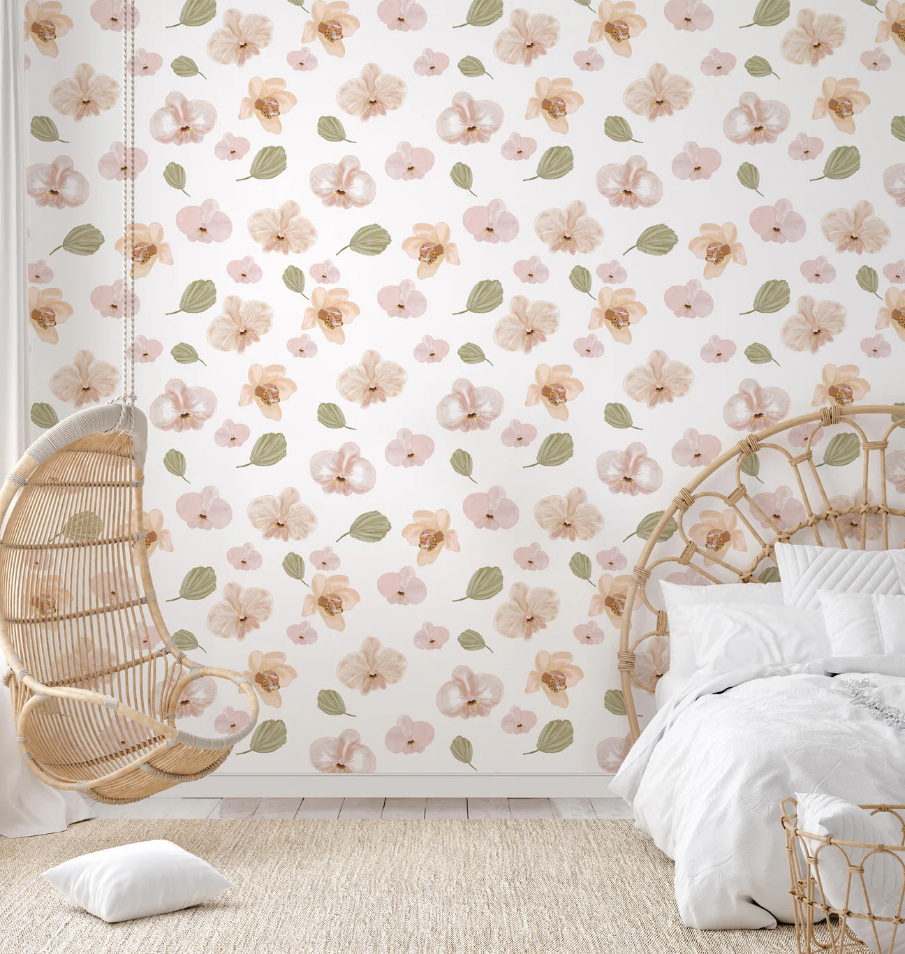 Summer Orchid Peel & Stick Kids Wallpaper