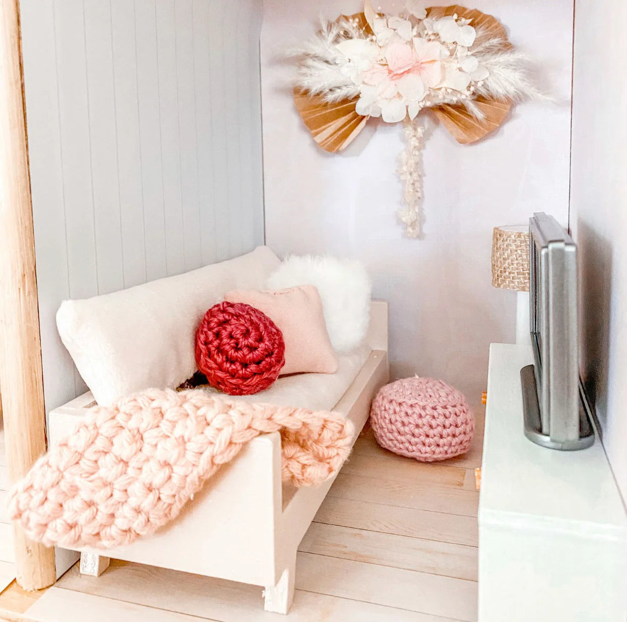 Faux Pine Panel / Wood Flooring – A3 Dollhouse Wallpaper Panel