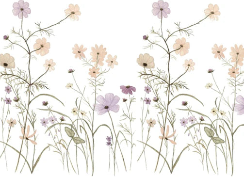 Wildflower Mural – A3 Dollhouse Wallpaper Panel