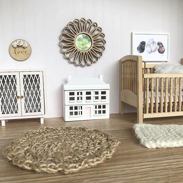 Faux Wooden Panel in Blush – A3 Dollhouse Wallpaper Panel