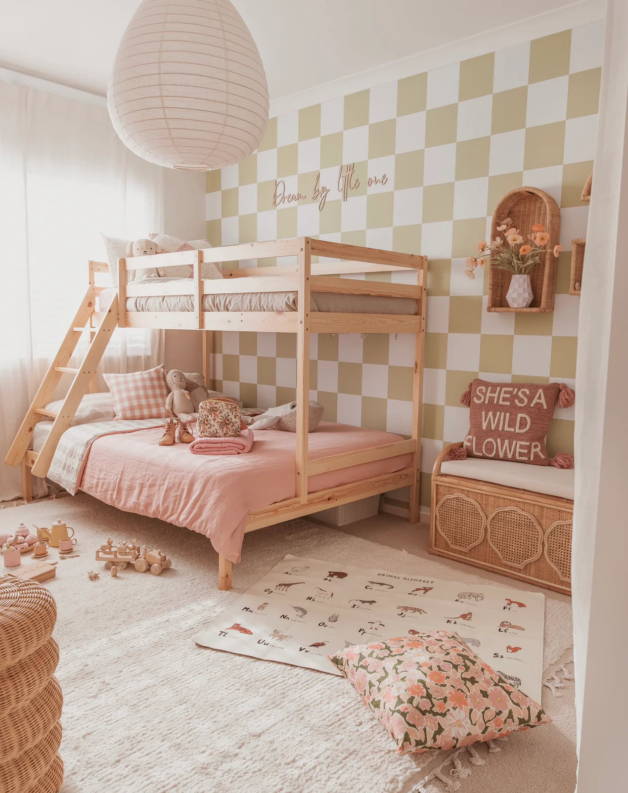 Checkers Peel & Stick Kids Wallpaper