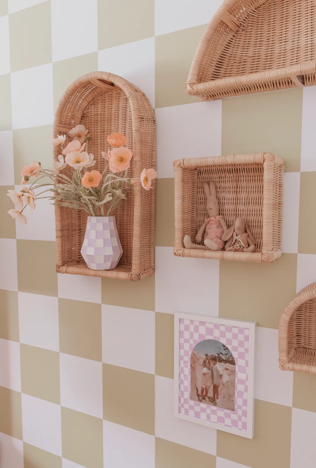 Checkers Peel & Stick Kids Wallpaper