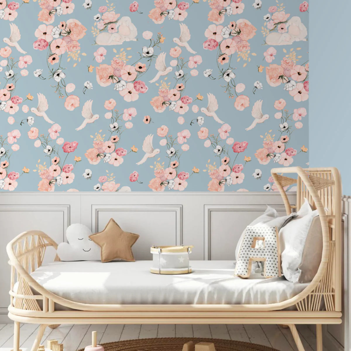 Cottontails Peel & Stick Kids Wallpaper