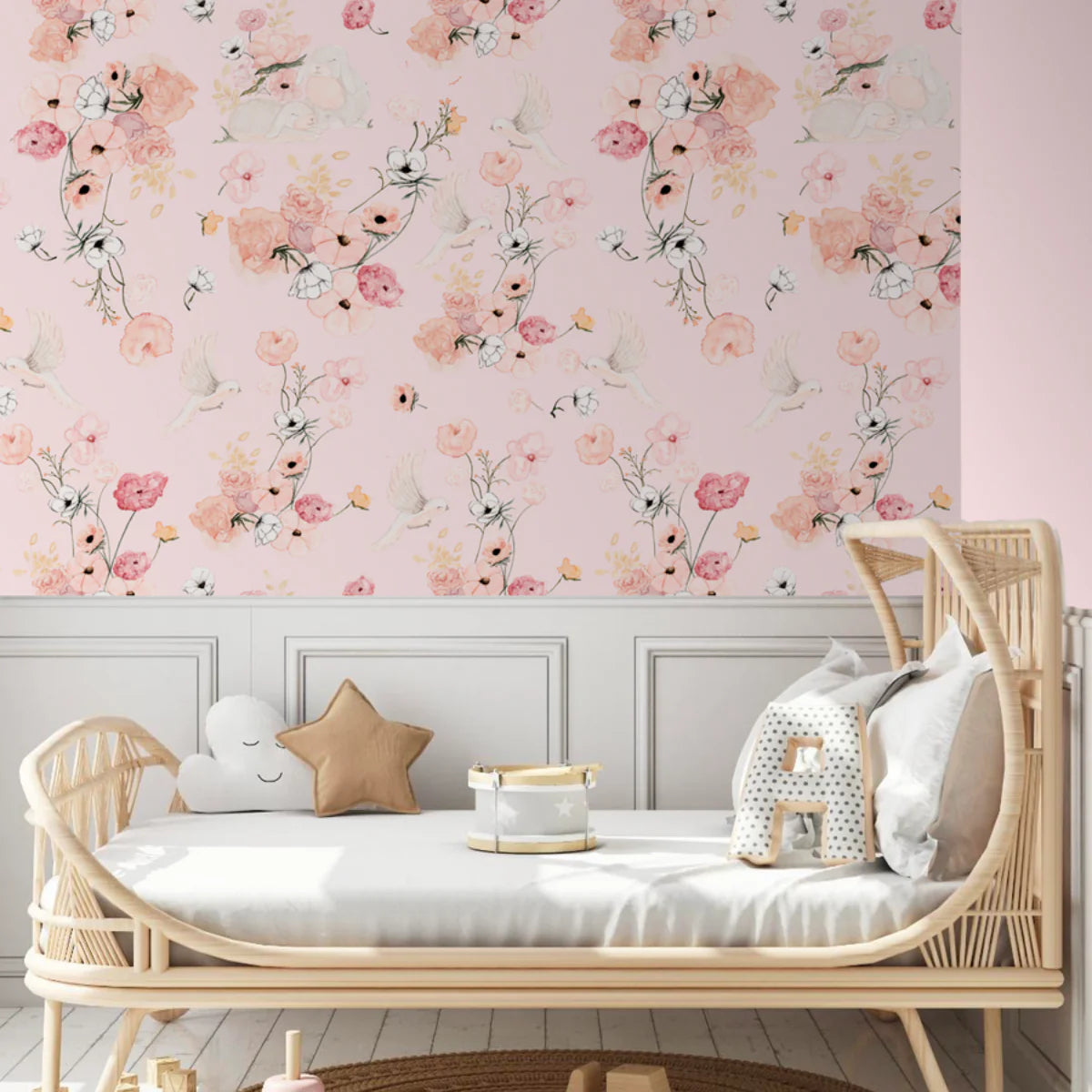 Cottontails Peel & Stick Kids Wallpaper