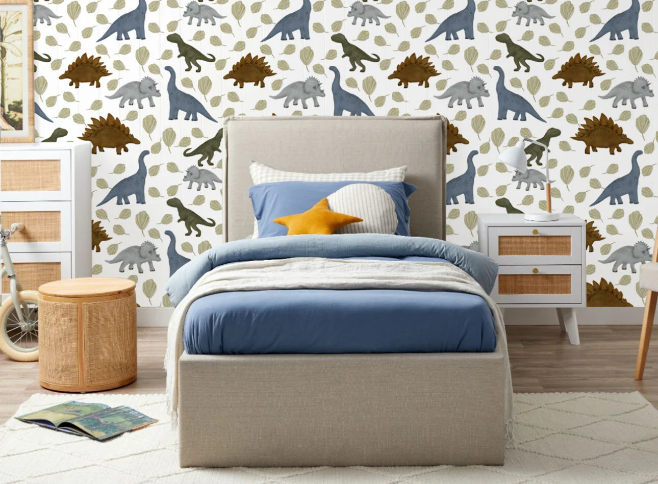 Dino Island Peel & Stick Kids Wallpaper