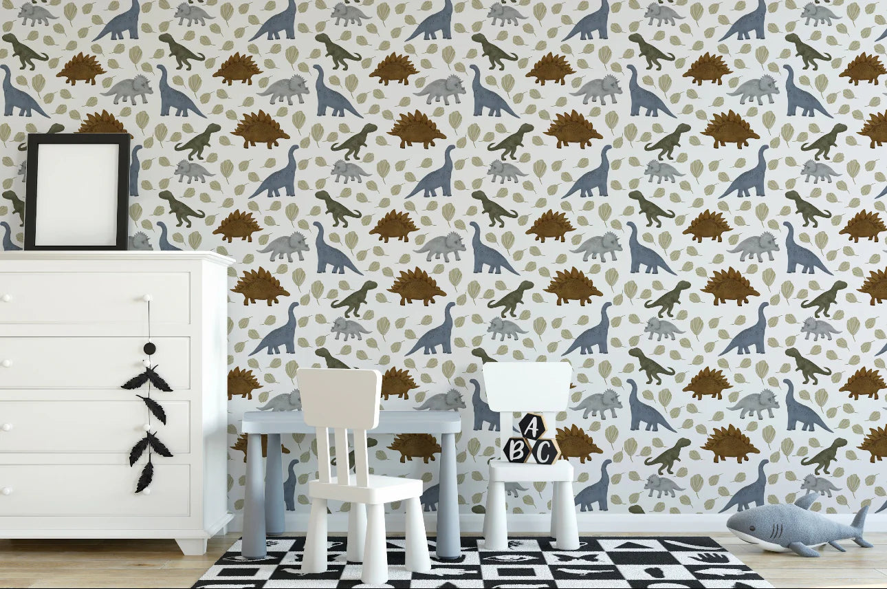 Dino Island Peel & Stick Kids Wallpaper