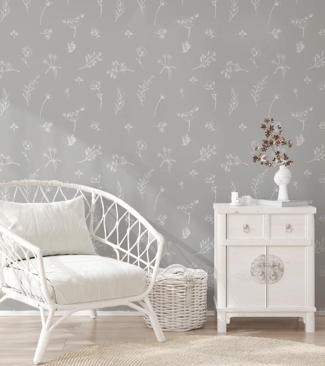 Flora Peel & Stick Kids Wallpaper
