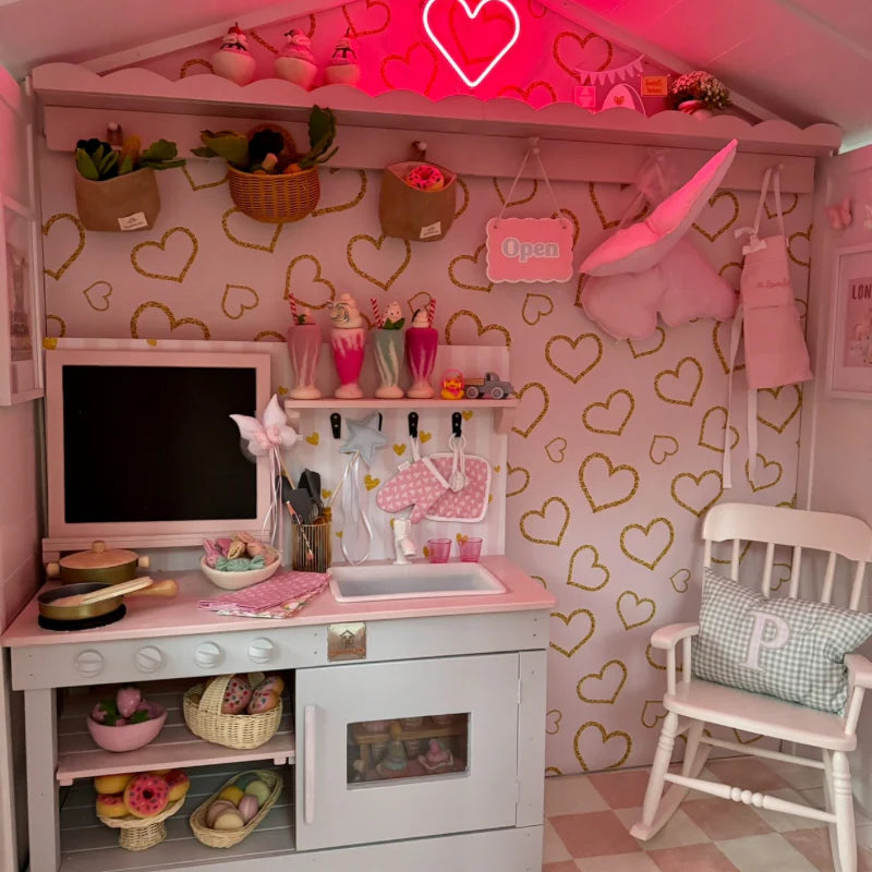 Hearts for Paris Peel & Stick Kids Wallpaper