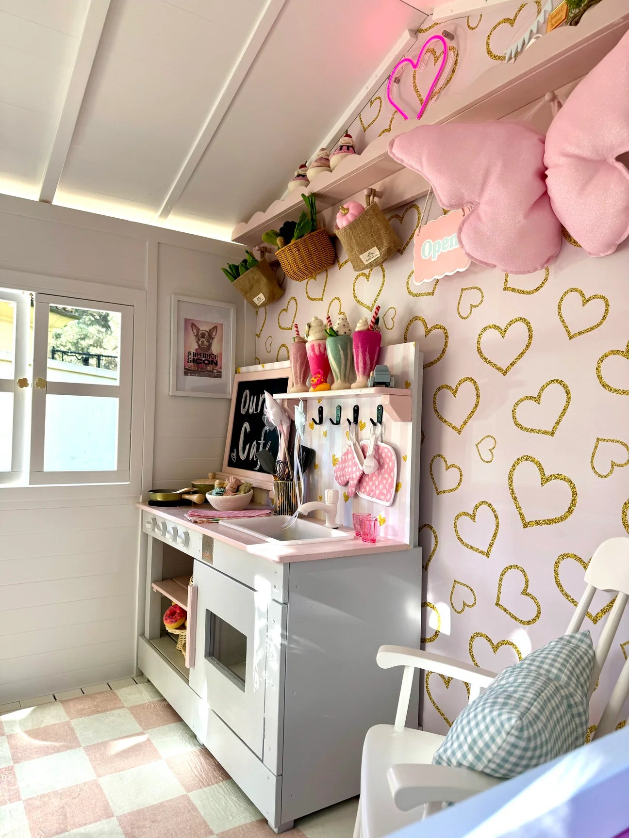 Hearts for Paris Peel & Stick Kids Wallpaper