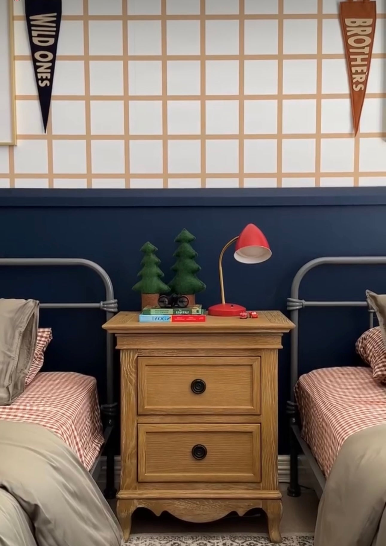 Kyree’s Cube Checkers Peel & Stick Kids Wallpaper