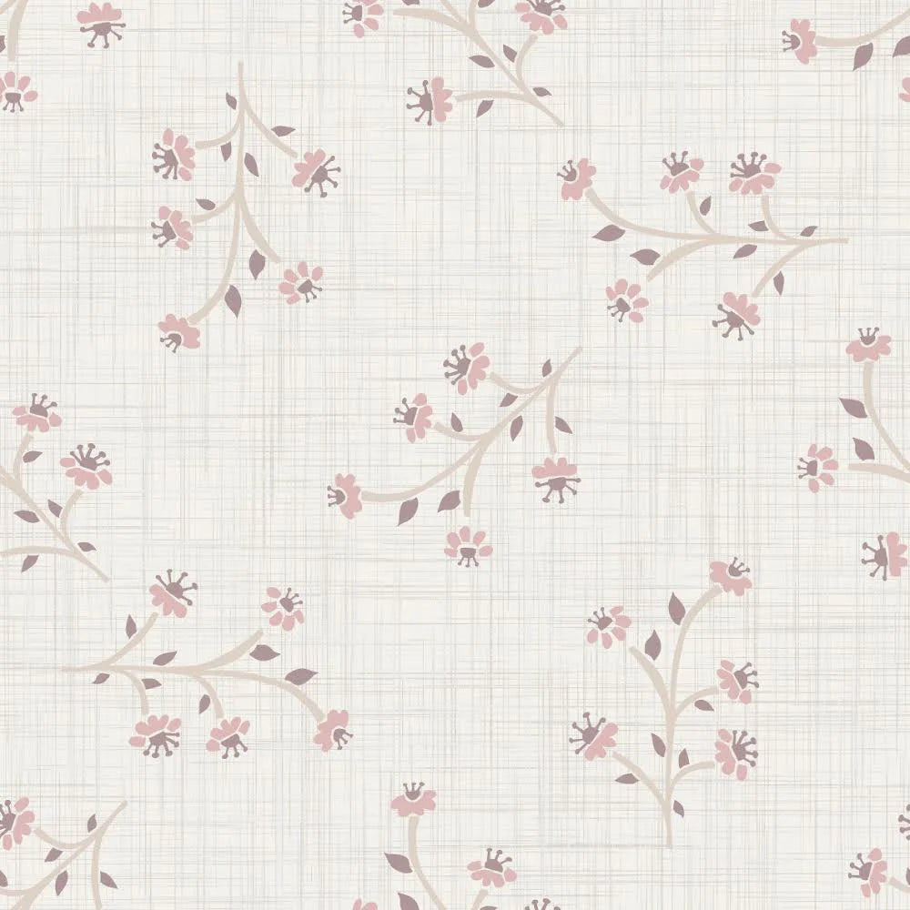 Linen Floral Peel & Stick Kids Wallpaper
