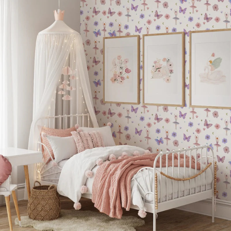Little Ballerina Peel & Stick Kids Wallpaper