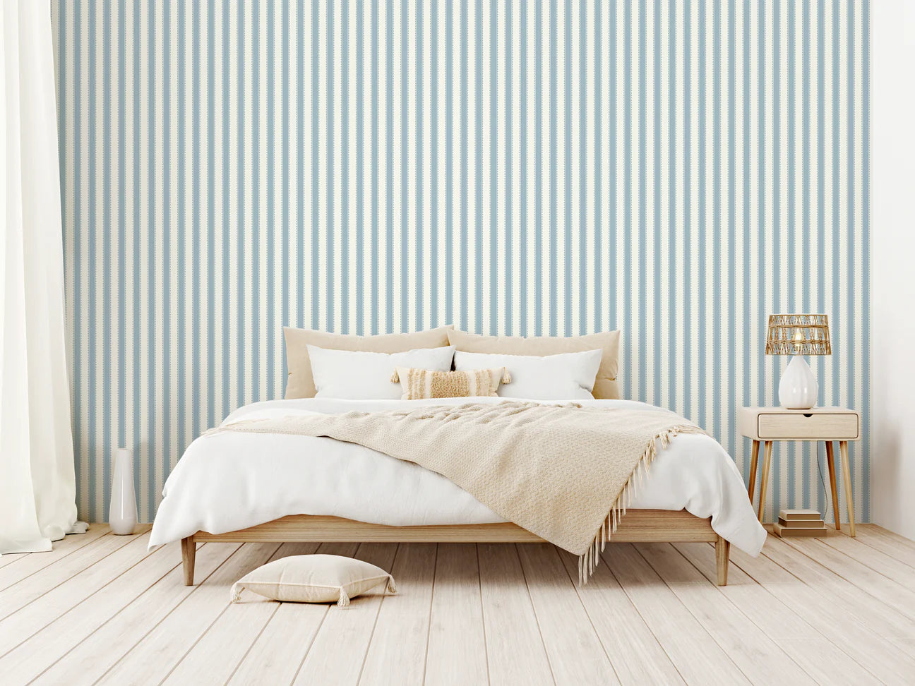 Mavi’s Stripes with a Twist Peel & Stick Kids Wallpaper