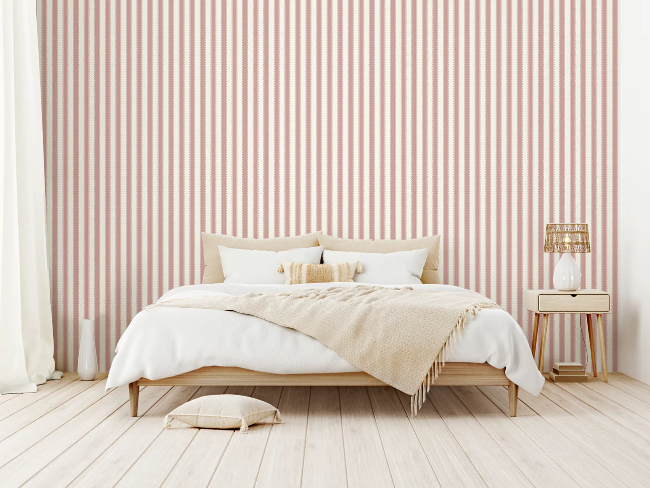 Mavi’s Stripes with a Twist Peel & Stick Kids Wallpaper